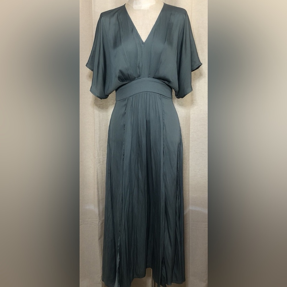 Green Satin Dress